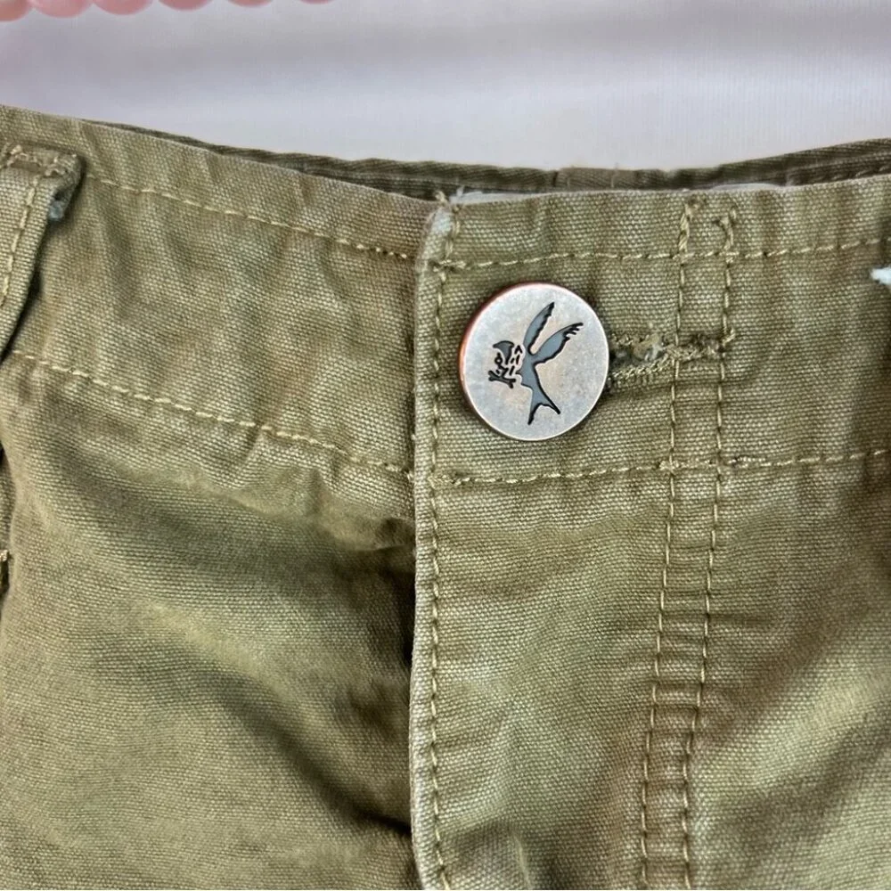 One Teaspoon shorts cargo style pockets buttons Olive Green Women Shorts